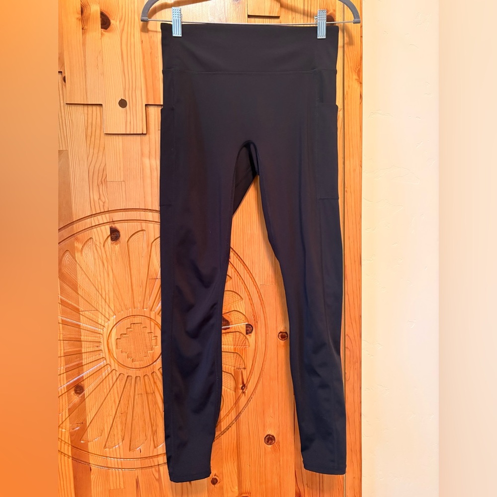 Fabletics Black High-Waist Leggings with Side Pockets